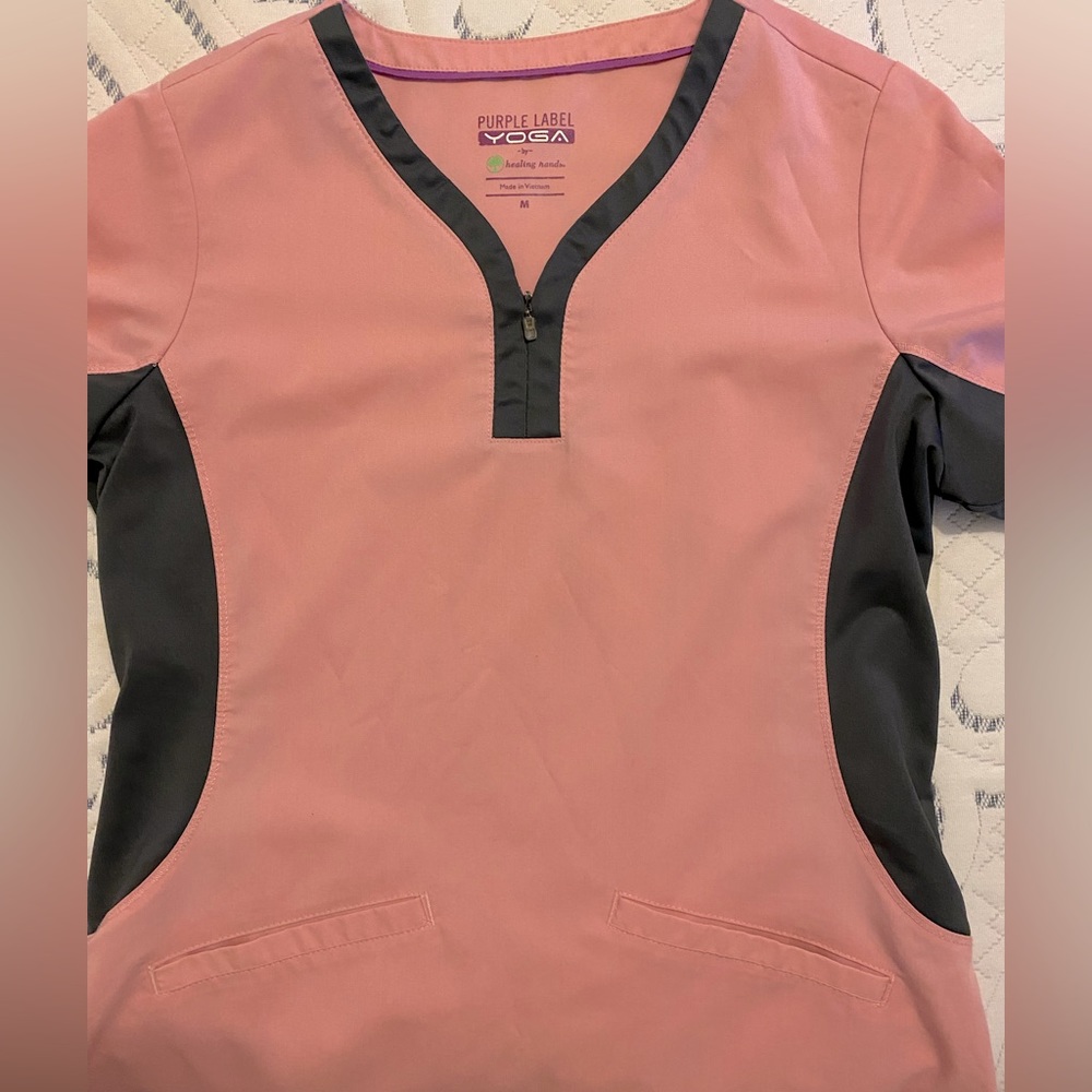Healing Hands pink scrub set